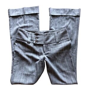 Vintage Y2K Alloy Apparel Office Siren Wide Leg Flare Pants Low Rise Grey Sz 5